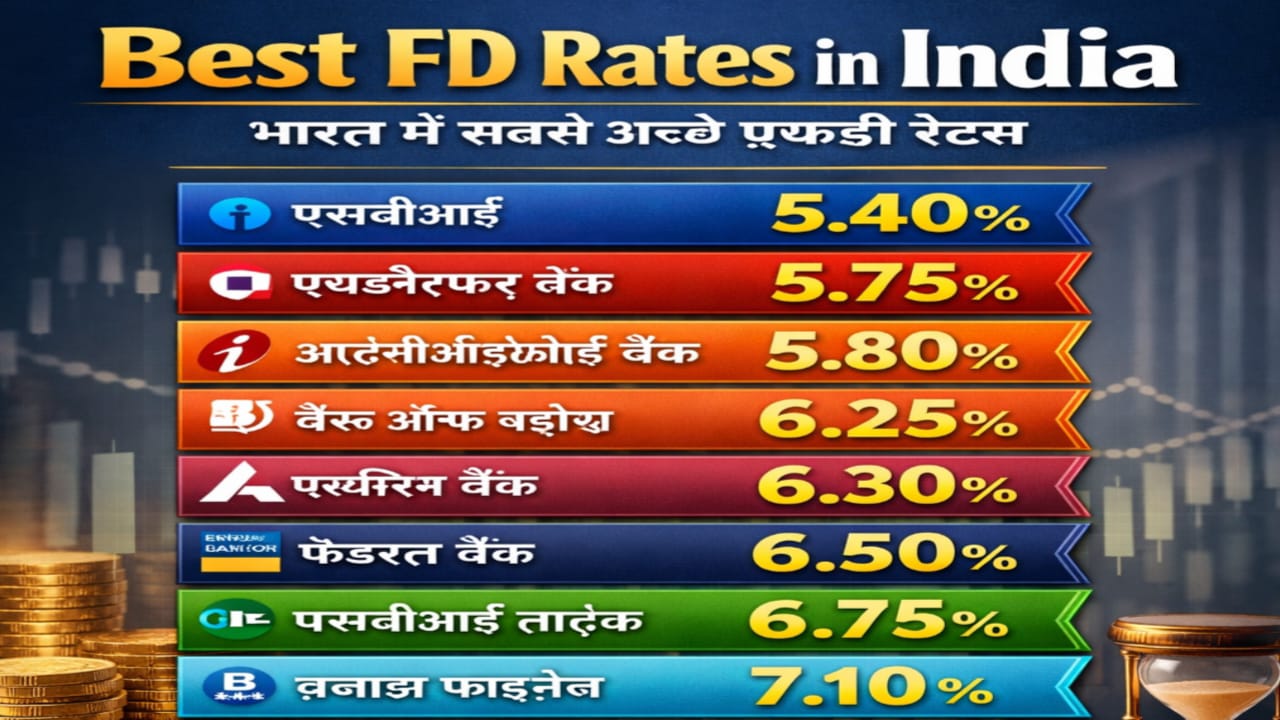 Best FD Rates in India: High Interest Rate of Fixed Deposit