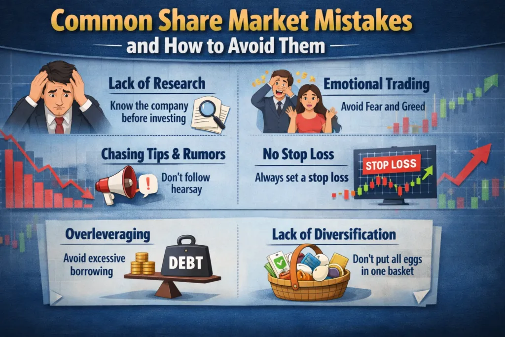 Common Share Market Mistakes and How to Avoid Then