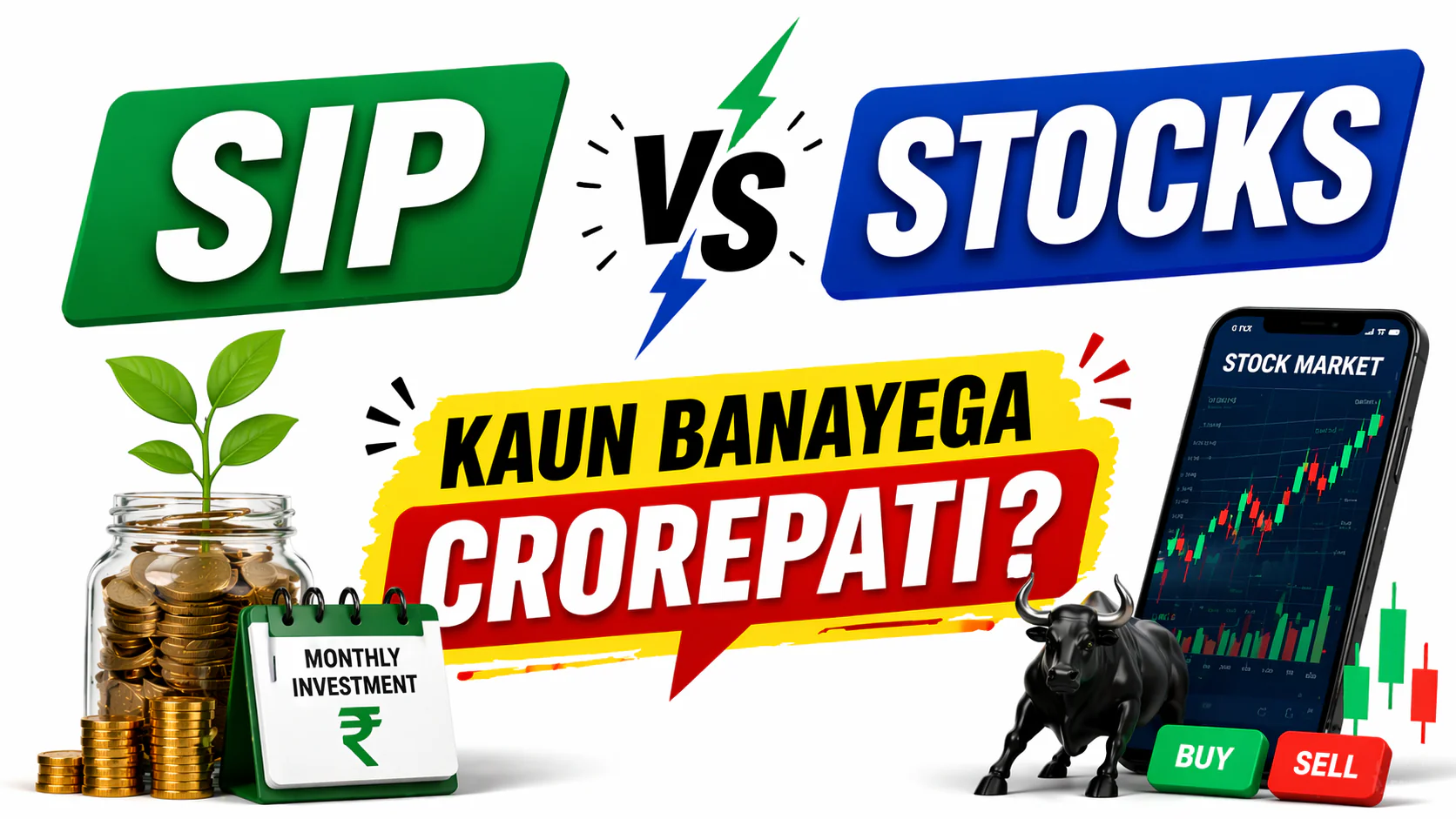 SIP vs Stocks: Kaun Better Hai? Complete Guide in Hindi